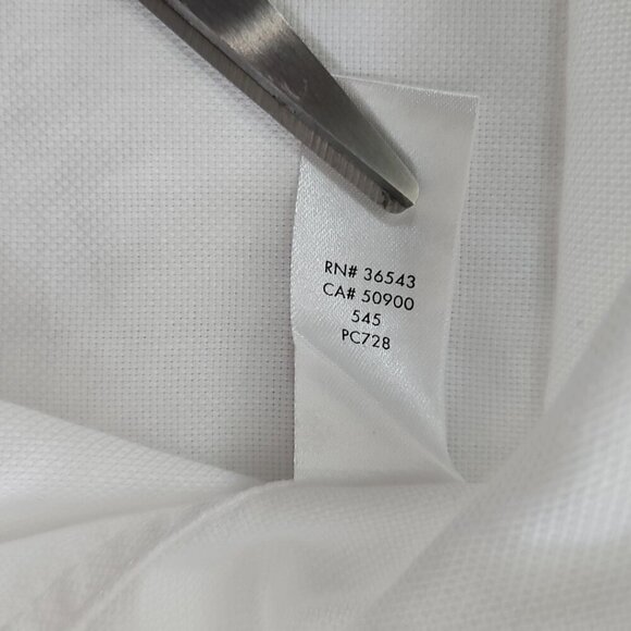 Calvin Klein Cool Tech Non Iron Shirt Men's M White Long Sleeve Button-Down EUC - Picture 4 of 15
